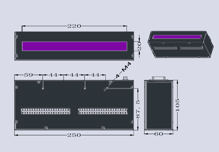 fa器件UVLED线光源-220×20(图3) uvled线光源