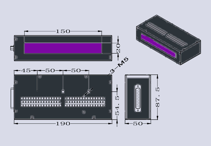 UVLED线固化光源-150×20(图3) uvled线光源