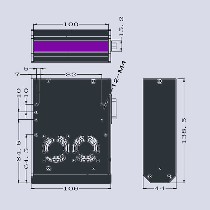 UVLED线固化光源-100×15(图3) uvled线光源