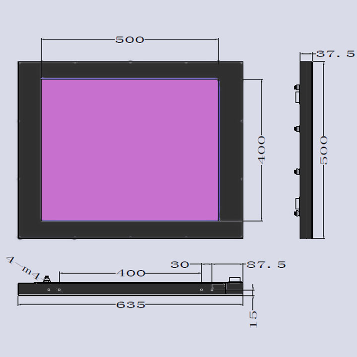 UVLED水冷面光源 UV面光源�S家-500×400(�D11)