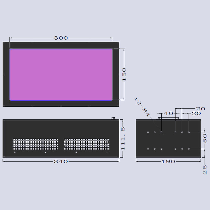 uv胶水固化用UVLED面光源-300×150(图3) uv胶水固化用UVLED面光源-300×150(图3)