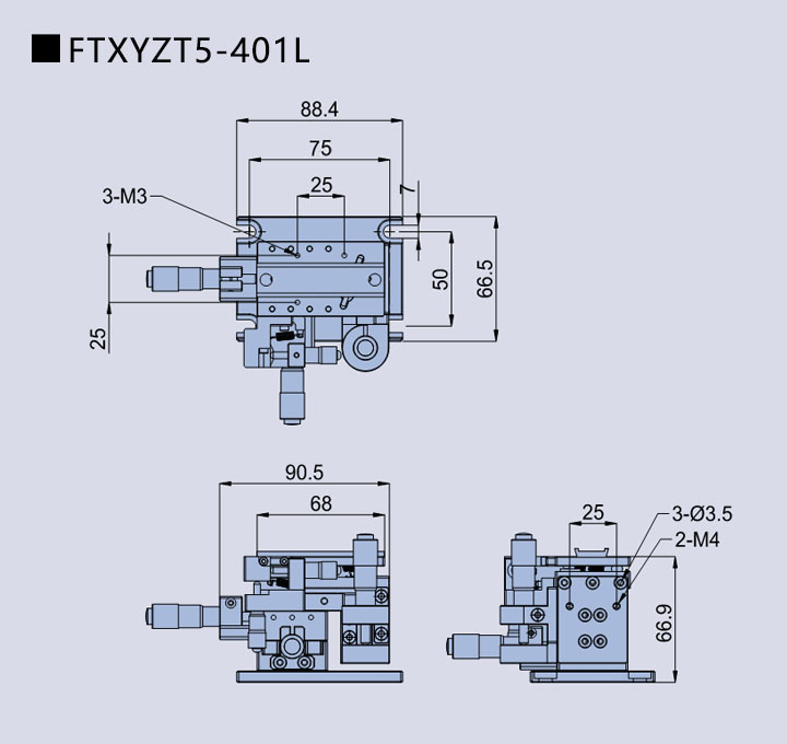 五维位移滑台 FTXYZT5(图6)